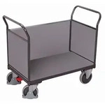 VARIOfit Dreiwandwagen mit Holzw&auml;nden 1000x675mm Anthrazitgrau RAL 7016 - Grau