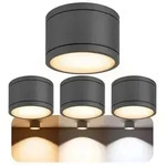SSC-LUXon 4er Pack CELI-WX Aufbaustrahler 230V f&uuml;r Bad & Au&szlig;en IP44 inkl. LED...
