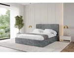 ALTDECOR Polsterbett mit Bettkasten - ALOVA - 200x200 Cord - Dunkelgrau - Bett...