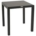 DEGAMO Bistrotisch Gartentisch PARIS 70x70cm, Aluminium anthrazit, wetterfest -...
