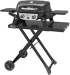 Royal Gourmet Tragbarer 2-Brenner Gasgrill inkl. Grilltisch, 5kW Tischgrill mit