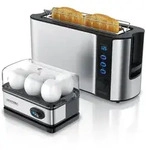 Arendo Fr&uuml;hst&uuml;cks-Set, 6er Eierkocher + 2-Scheiben Langschlitz Toaster...