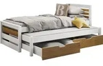 MIRJAN24 Kinderbett mit Ausziehbett Calwin 90, Bett mit Lattenrost,...