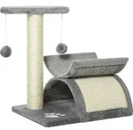 PawHut Katzenbaum Spielbaum Katzenkratzbaum Kratzbaum Katzen mit Ball Grau -...