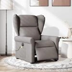 vidaXL Massagesessel Elektrisch Taupe Stoff