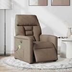 vidaXL Massagesessel Elektrisch Braun Stoff