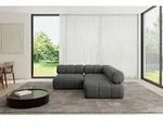 ALTDECOR Modulares Sofa Ecksofa in L-Form - Samaro-L1 - 190x190x70 cm Dunkelgrau
