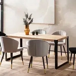 FineBuy Esstisch rechteckig 120 cm Akazie Massivholz &ndash; Kleiner Esszimmertisch...