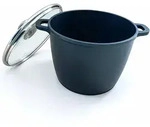 Relaxdays Suppentopf mit Glasdeckel, antihaft, XXL Kochtopf Induktion, 10 Liter,