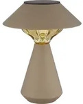 LED Solar Tischlampe, sandfarben, H 23 cm - Beige