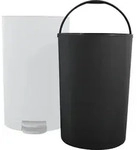 MSV kleiner Treteimer fur Bad/Toilette - weis - 3L - 15 x 27 cm - Wei&szlig;