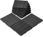 VEVOR Terrassenfliesen, 10er-Set, Balkonfliesen 30 x 30 cm, Klickfliesen,