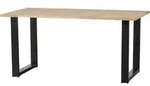 WOOOD Tablo Esstisch aus Eichenholz, U-Tischbein, Braun, 180 x 90 cm - Naturbelassen