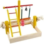 Vogelspielplatz Pino aus Holz mit Kletterger&uuml;st und Schaukel 22,5 x 22,5 x 20...