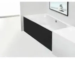Hoesch Thasos Glasverkleidung Nischenvariante f&uuml;r Badewanne (3746) schwarz -