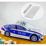 Autobett Kinderbett Jugendbett Polizei Car Polizeiauto Polizist Kinder...