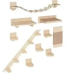 Kletterwand Katzen Wandliege Katzenliege Katzenbett Katzenregal Wandmontage XXL...