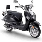 LuXXon Motorroller Cruiser - Retro City Roller Vintage mit 50 ccm - 3 PS f&uuml;r max. 45
