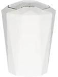 spirella Schwingdeckeleimer Crystal 5 l wei&szlig; gl&auml;nzend