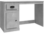vidaXL Schreibtisch mit Schublade Betongrau 115x50x75 cm Holzwerkstoff - Grau