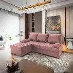 Masseno Ecksofa RITA mit Schlaffunktion L-Form, Sofa mit Bettkasten,...