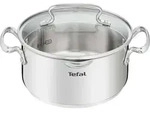 Tefal Duetto+ Kochtopf 20cm mit Deckel, G71944, Edelstahl, Edelstahl, Edelstahl,