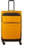 Franky Koffer Gr. L Reisegep&auml;ck T27-B Spinner 75er mit Dehnfalte darkyellow/black -