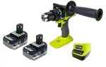 RYOBI RPD18BL2-0 Akku Schlagbohrschrauber 18 V 95 Nm Brushless + 2x Akku 5,0 Ah +
