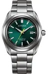 Citizen Herren Armbanduhr AW1900-50X Solar Eco Drive Super Titanium - Gr&uuml;n