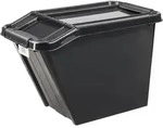 plast team Aufbewahrungsbox PROBOX SLANTED 58 Liter schwarz - Wei&szlig;