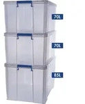 Fellowes Aufbewahrungsbox ProStore Bonus Set 2 3er Set transparent klar -...