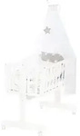 roba Babywiege Little Stars 40 x 90 cm aus Holz - Stubenwagen & Wiege - Bett-Set
