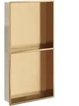 vidaXL Duschnische Golden Geb&uuml;rstet 32x62x9 cm Edelstahl - Gold
