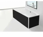 Hoesch Thasos Glasverkleidung Vorwandvariante f&uuml;r Badewanne (3746) schwarz -