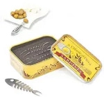 Sardines Set - 6er Set Aperitiv-Gabeln Sardinen - Metall Piekser - Gold