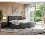 MKS MEBLE Boxspringbett 120x200 mit Matratze H3 und Bettkasten, Doppelbett Bett...