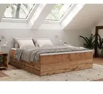 MKS MEBLE Boxspringbett, Polsterbett WOOD ZERO ohne Kopfteil, mit Stauraum &