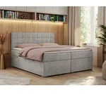 Boxspringbett, Doppelbett, Polsterbett mit Kopfst&uuml;tze, Bettkasten - CARMEN -...