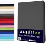Buymax Topper Spannbettlaken Jersey Spannbetttuch 100% Baumwolle Bettlaken bis...