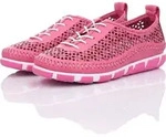 Gemini Damen Schn&uuml;rschuh perforierter Leder Halbschuh mit Wechselsohle...