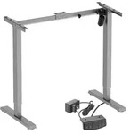 CAVO Tischgestell elektrisch &ndash; H 730 &ndash; 1190 mm, 80 kg Traglast, grau - Grau