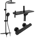 Rea Duschgarnitur Mike Termostat Black - Schwarz