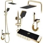 Rea Duschgarnitur mit Thermostat ROB Gold - Gold