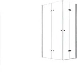 GZH 90x75x195 cm Hera Eck Duschkabine inkl. Tasse - Silber
