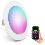 SSC-LUXon RX-3 Einbauspot LED flach inkl. LED GX53 kompatibel mit Alexa, Siri &
