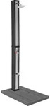 ML-Design Solardusche 40L 217cm eckig Silber-Schwarz mit Bodenplatte Dunkelgrau,