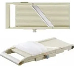 Japanischer Gem&uuml;sehobel f&uuml;r gro&szlig;es Gem&uuml;se Shogun Pro 380 x 180 mm - Silber