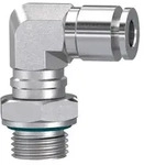Riegler L-Steckverschraubung, drehbar, G 1/4 a., Schlauch-&Oslash; 6, ES 1.4404