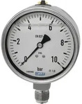 Riegler Glyzerinmanometer, CrNi-Stahl, E-Skala, G 1/4 unten, 0-100,0 bar, &Oslash; 63