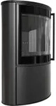 Kaminofen aus Stahl KRATKI BJORN 10 kW &Oslash; 150 schwarz Verkleidung mit T&uuml;rfeder -